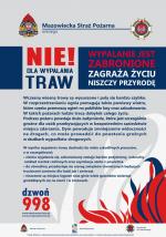 Apel - NIE dla wypalania traw!
