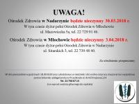 Dyżury SPG ZOZ w święta