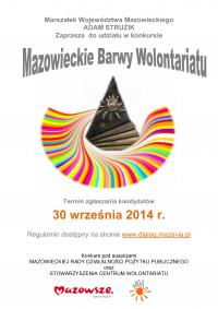 Konkurs „Mazowieckie Barwy Wolontariatu”