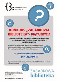 KONKURS „ZAGADKOWA BIBLIOTEKA”!