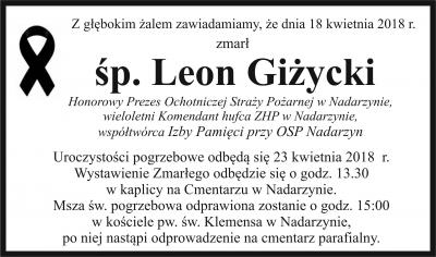 Śp Leon Giżycki uroczystości pogrzebowe