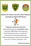 Zajęcia piłki ręcznej w Szkole Podstawowej w Ruścu